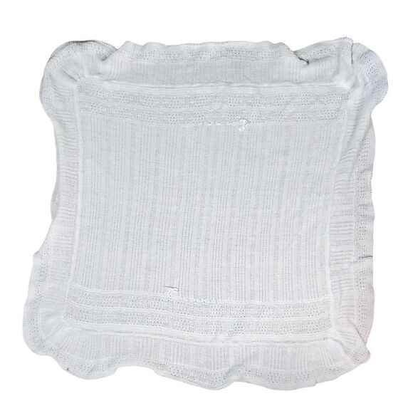 Vintage Friemanit Baby Recieving Blanket White Waffle Weave Acrylic Greece - Picture 1 of 9